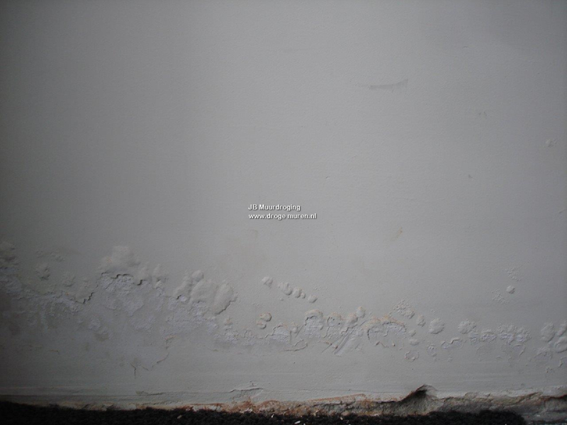 vocht in muur door lekkage