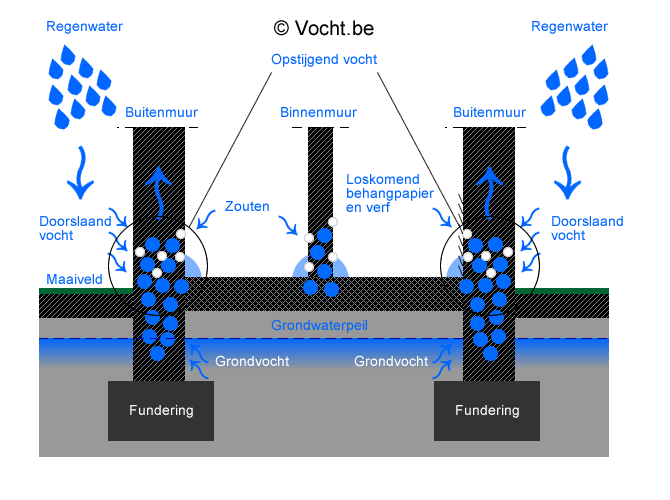 vocht in buitenmuur