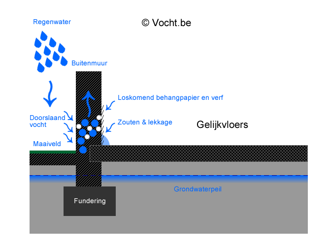 vochtdoorslag binnenmuur