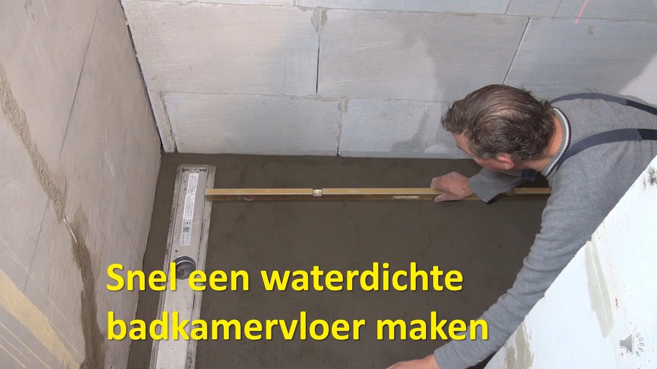 inloopdouche vloer waterdicht maken